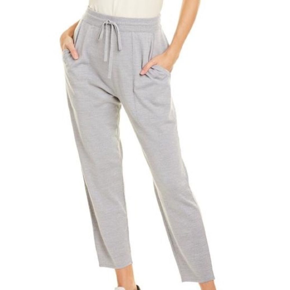Brand New St. John Wool-blend Pants In Grey With Elasticized Waistband